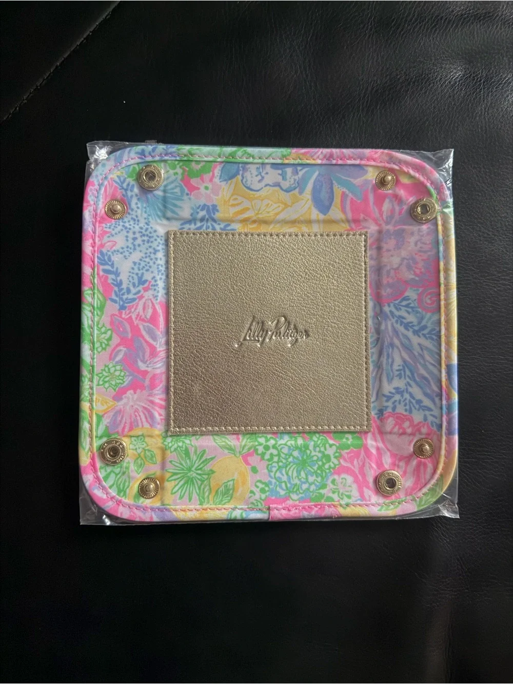 NEW Lilly Pulitzer catch all trinket tray GWP catchall jewelry delight patch